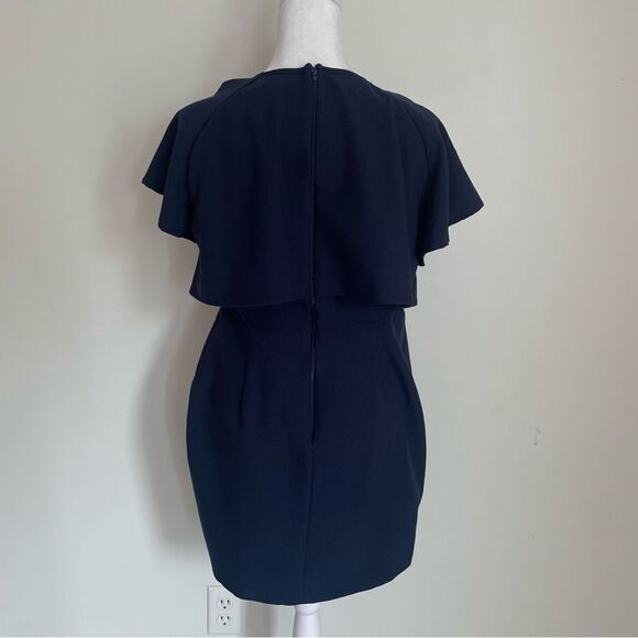 ASOS Navy Blue Viscose Blend Dress Women’s Size 12 - Picture 4 of 9